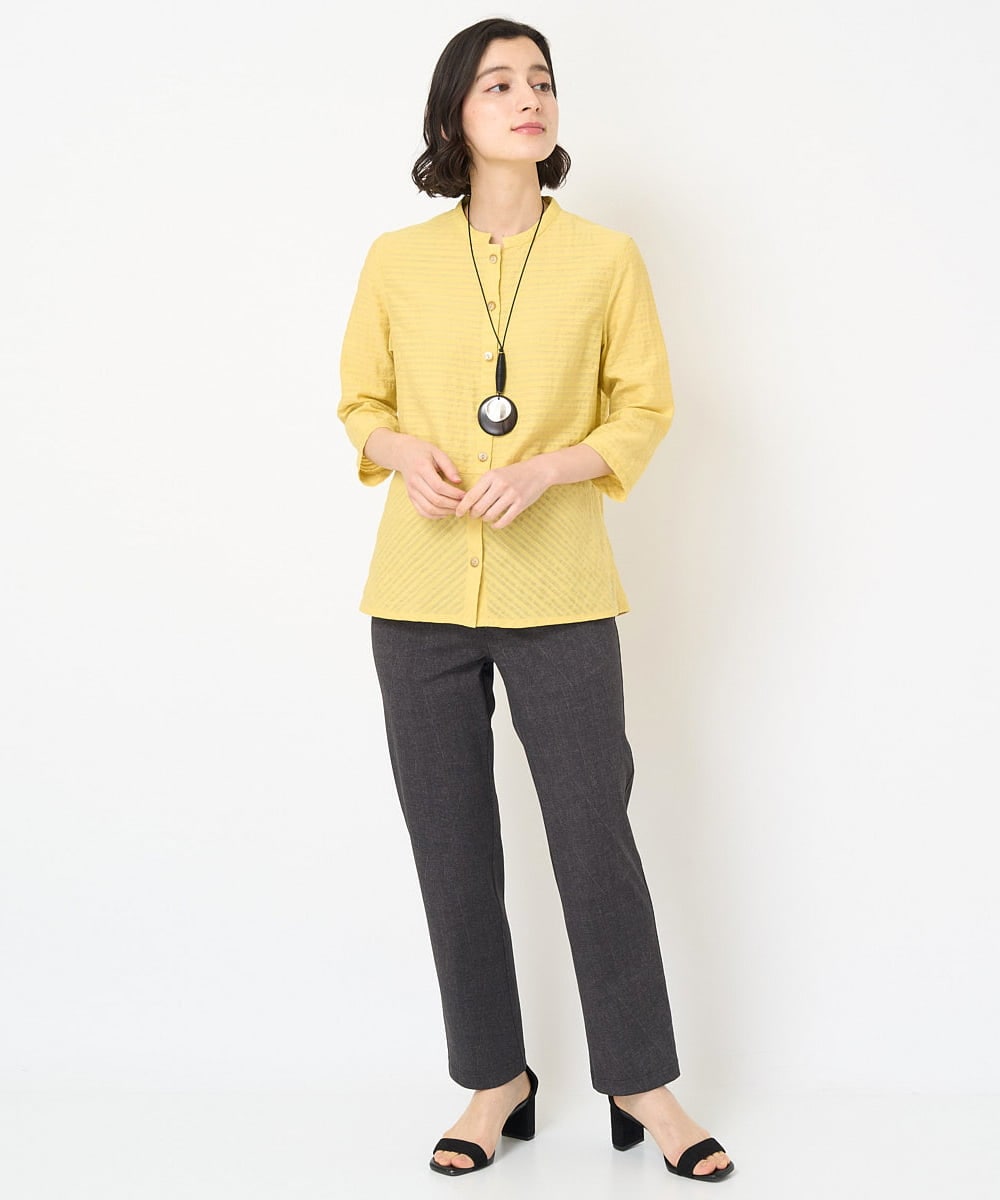 NHLGX89170 GIANNI LO GIUDICE(小さいサイズ)(メゾン ドゥ サンク) [日本製]パッチワークプリントハイテンションパンツ ライトグレー
