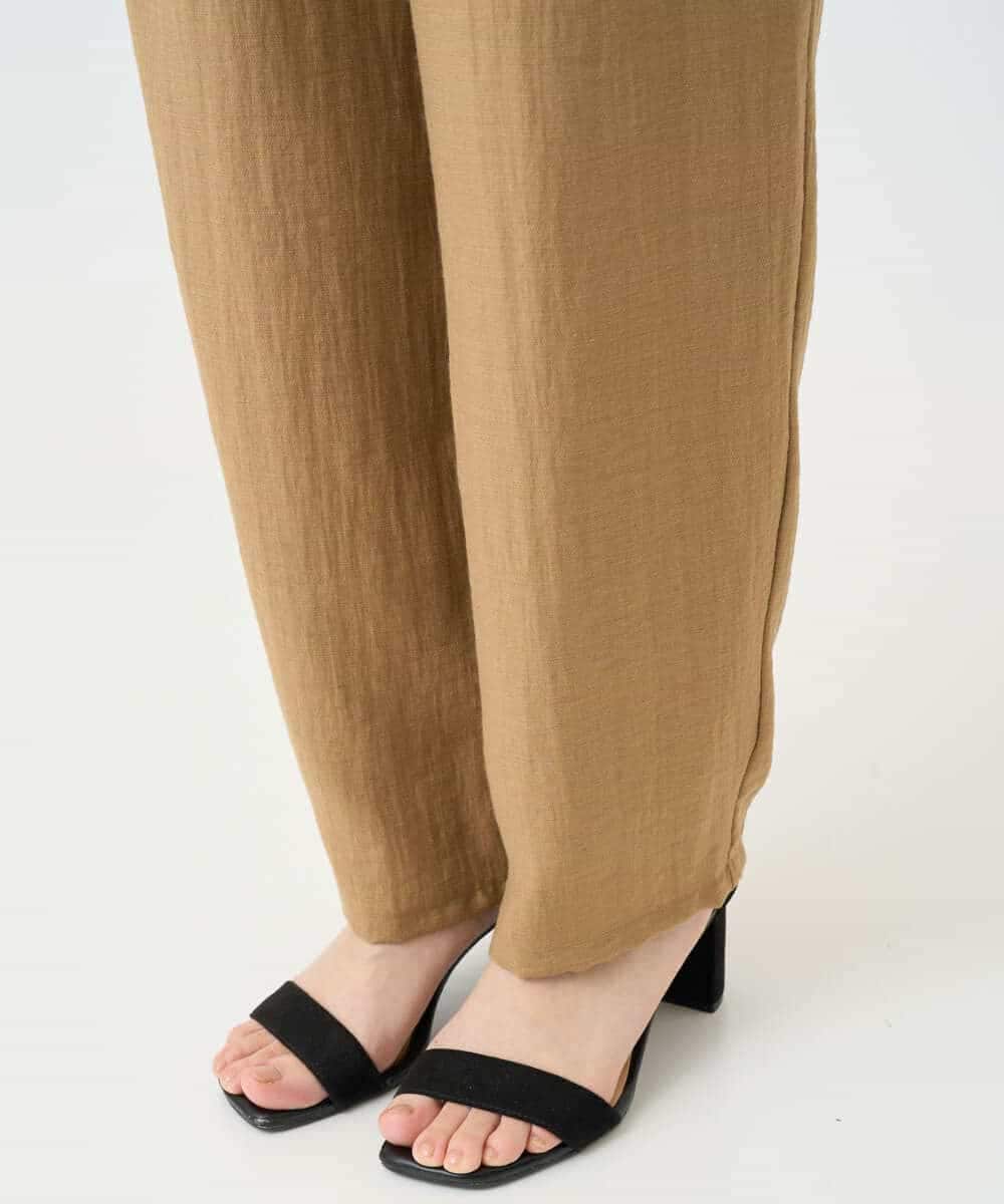 NHLHC23250 GIANNI LO GIUDICE(小さいサイズ)(メゾン ドゥ サンク) レーヨンナイロンリネンパンツ ブラウン