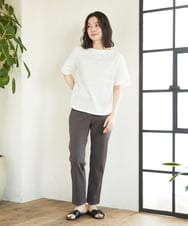 NHLHF82180 GIANNI LO GIUDICE(小さいサイズ)(メゾン ドゥ サンク) コットンハイテンション撥水ハイテンションストレッチパンツ ブラウン
