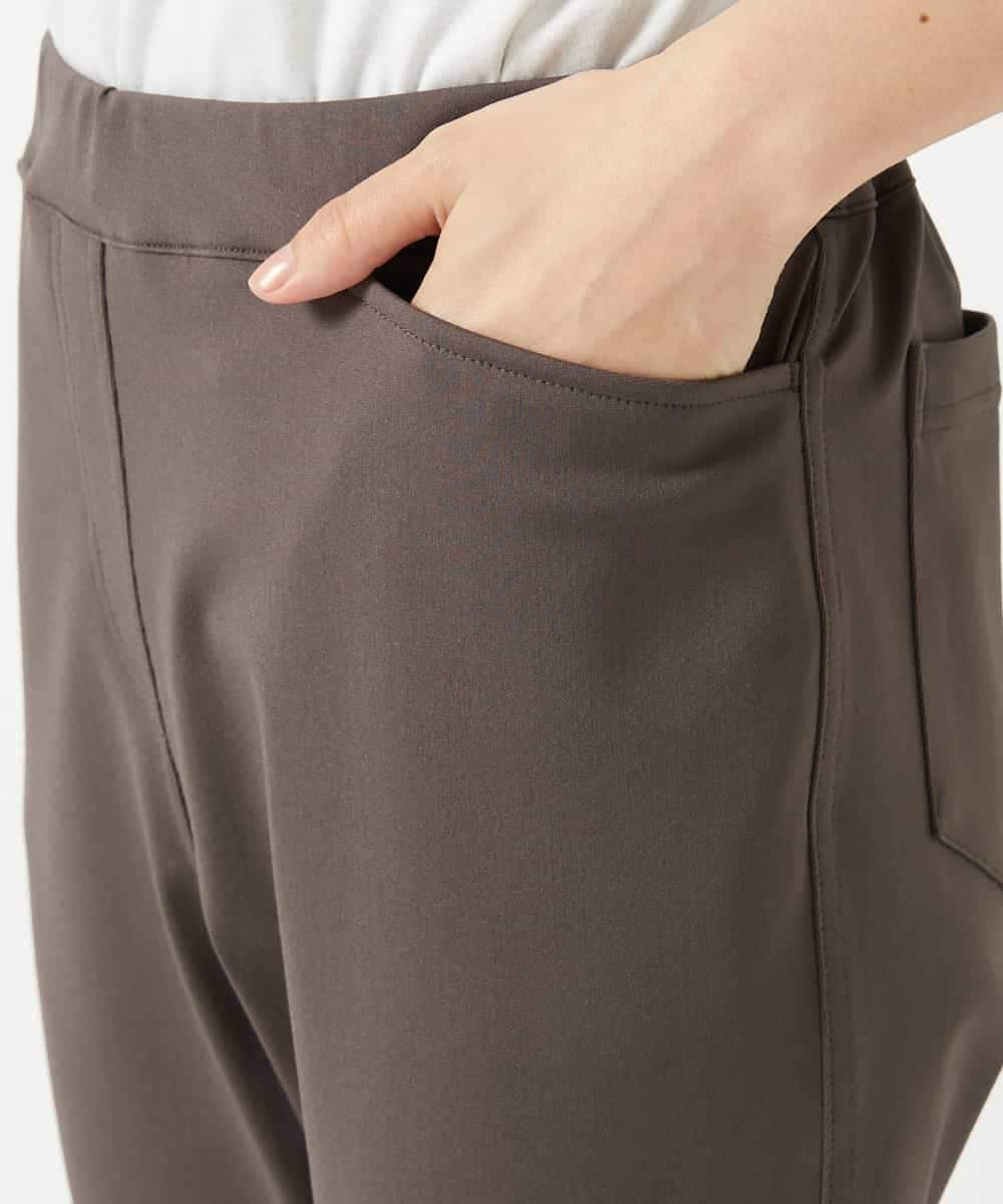 NHLHF82180 GIANNI LO GIUDICE(小さいサイズ)(メゾン ドゥ サンク) コットンハイテンション撥水ハイテンションストレッチパンツ ブラウン