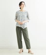 NHLHT01190 GIANNI LO GIUDICE(小さいサイズ)(メゾン ドゥ サンク) [日本製]クールタッチリネンパンツ カーキ