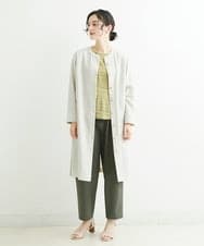 NHLHT01190 GIANNI LO GIUDICE(小さいサイズ)(メゾン ドゥ サンク) [日本製]クールタッチリネンパンツ カーキ
