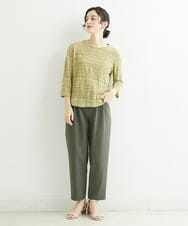 NHLHT01190 GIANNI LO GIUDICE(小さいサイズ)(メゾン ドゥ サンク) [日本製]クールタッチリネンパンツ カーキ