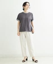 NHLHT01190 GIANNI LO GIUDICE(小さいサイズ)(メゾン ドゥ サンク) [日本製]クールタッチリネンパンツ カーキ