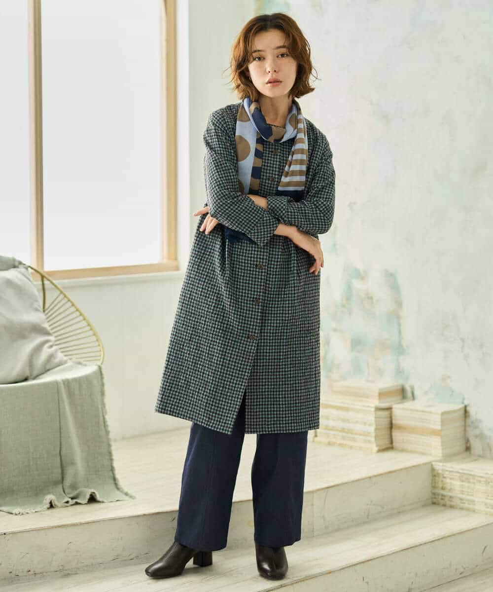 NHLJD14300 GIANNI LO GIUDICE(小さいサイズ)(メゾン ドゥ サンク) [セットアップ対応]デニムライクシャンブレーパンツ ネイビー