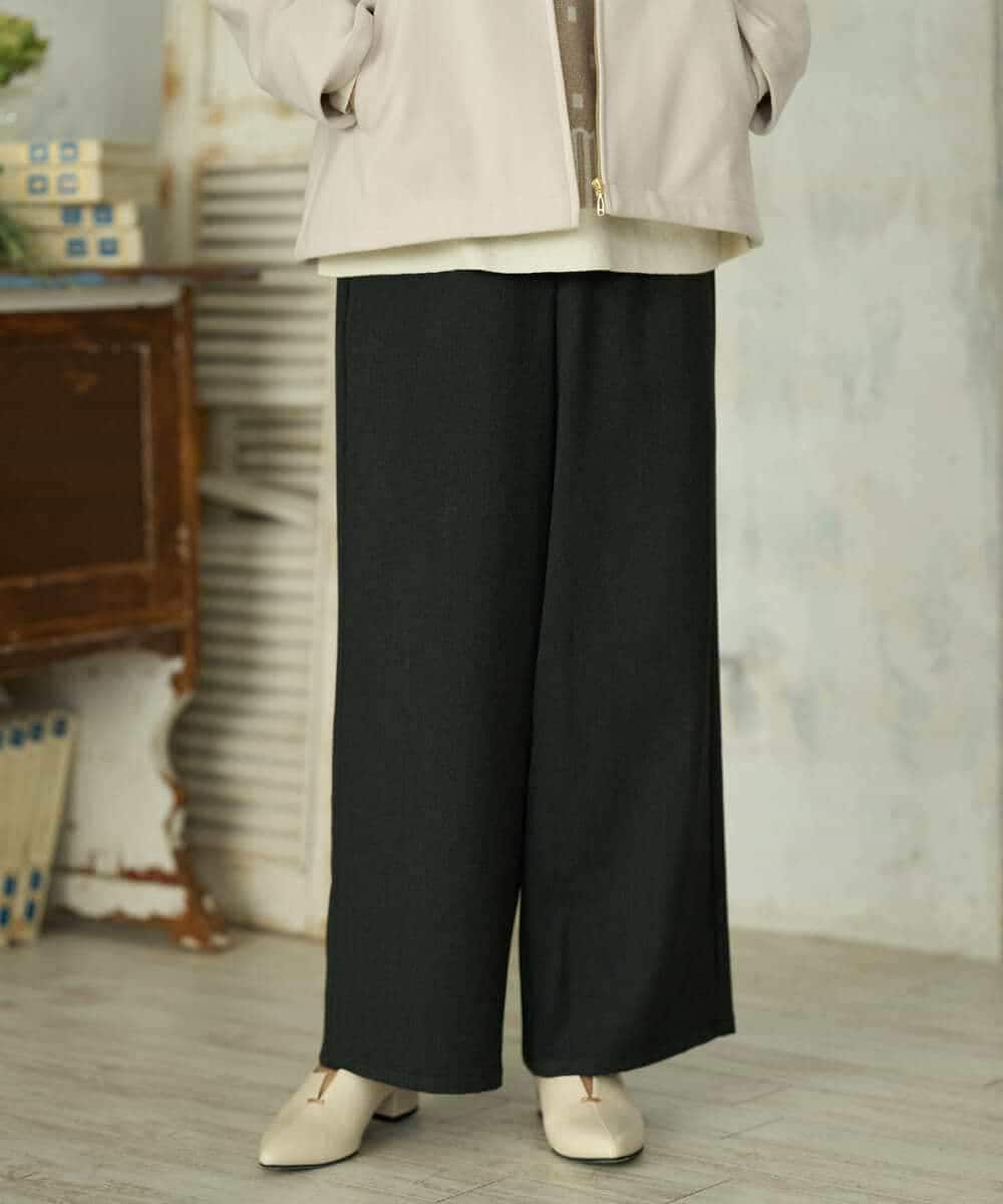 NHLJD18250 GIANNI LO GIUDICE(小さいサイズ)(メゾン ドゥ サンク) [日本製/セットアップ対応]アルガンギャバパンツ ブラウン