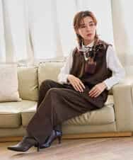 NHLJD18250 GIANNI LO GIUDICE(小さいサイズ)(メゾン ドゥ サンク) [日本製/セットアップ対応]アルガンギャバパンツ ブラウン