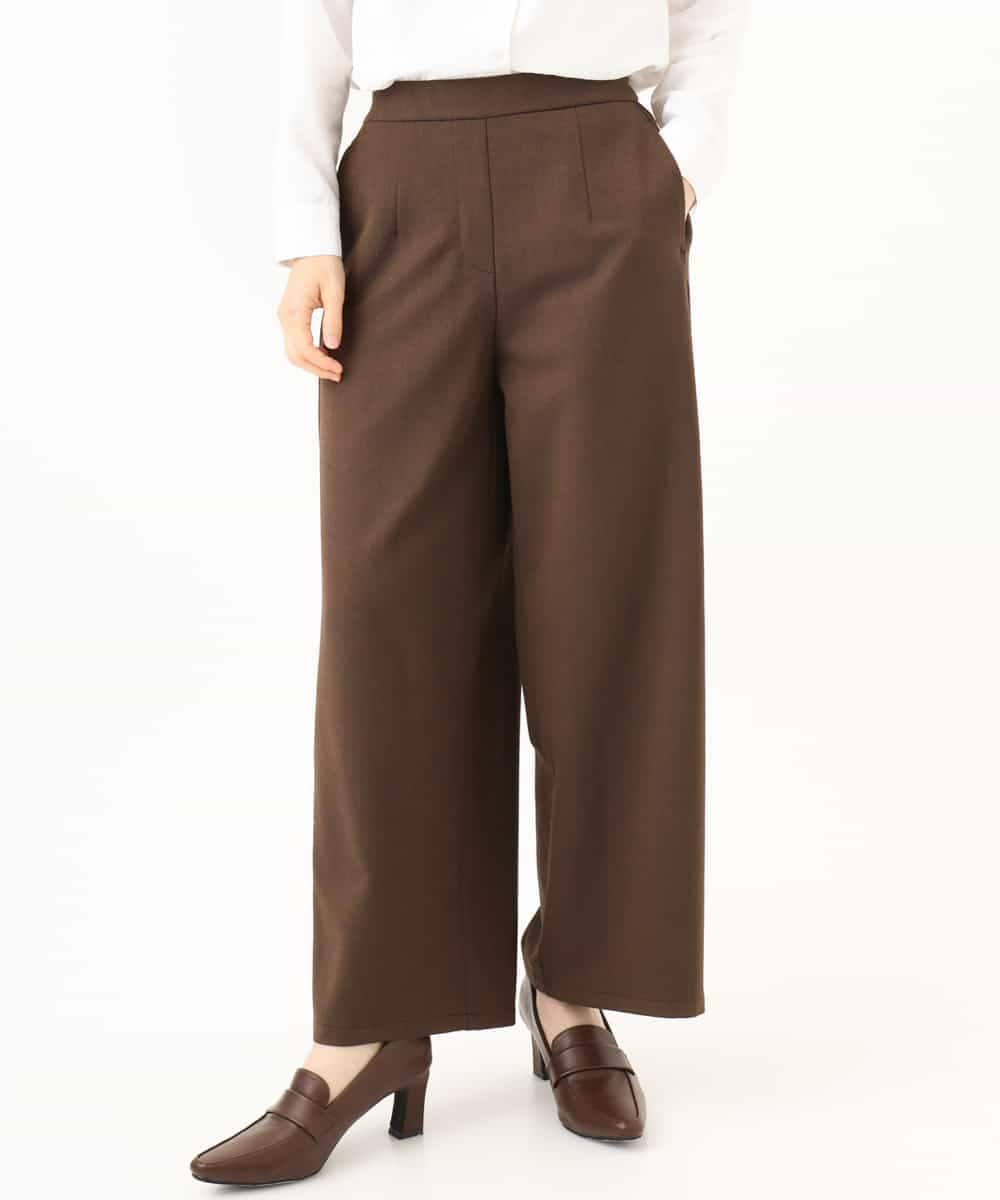NHLJD18250 GIANNI LO GIUDICE(小さいサイズ)(メゾン ドゥ サンク) [日本製/セットアップ対応]アルガンギャバパンツ ブラウン