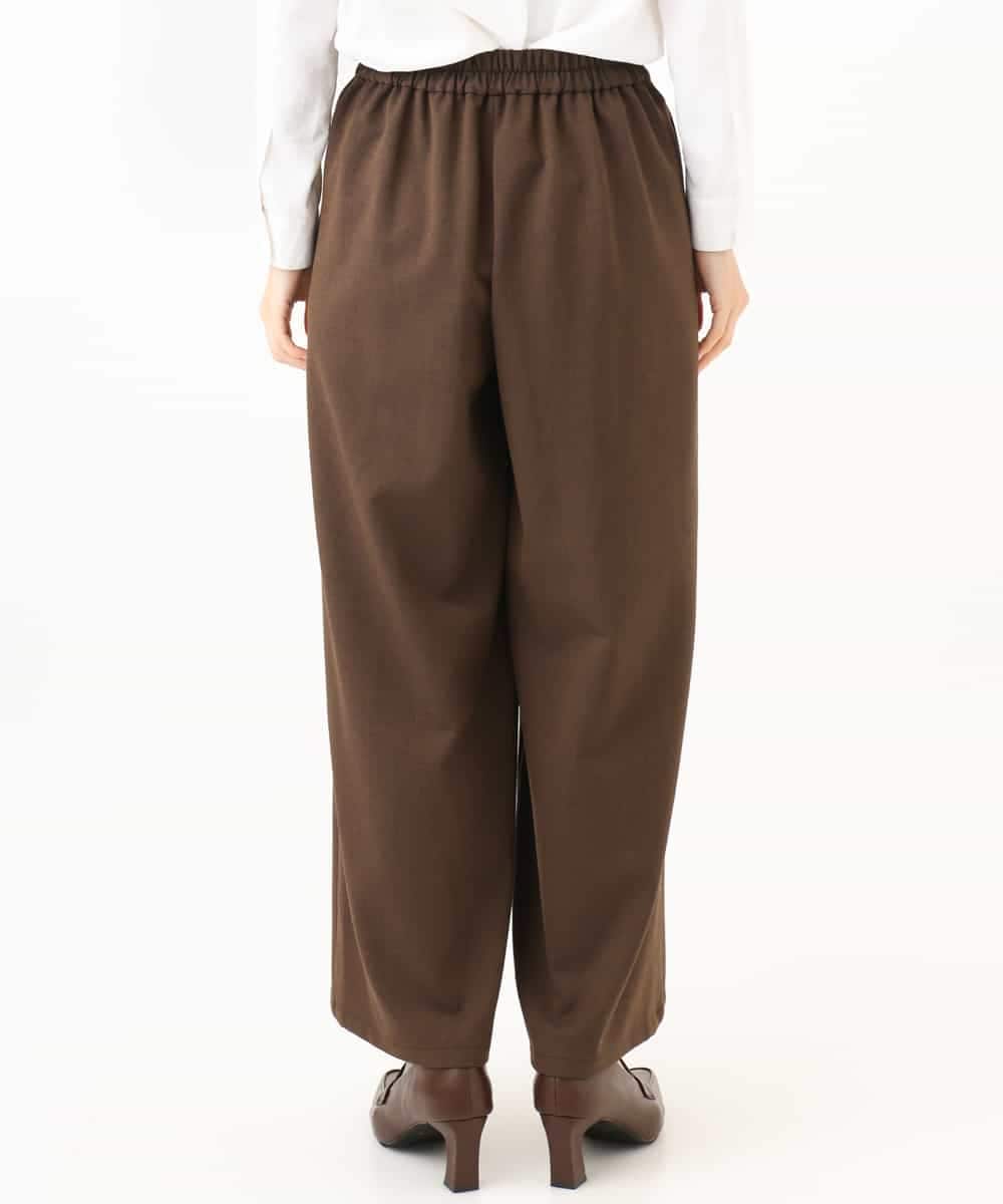 NHLJD18250 GIANNI LO GIUDICE(小さいサイズ)(メゾン ドゥ サンク) [日本製/セットアップ対応]アルガンギャバパンツ ブラウン