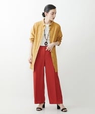 NHLJP20190 GIANNI LO GIUDICE(小さいサイズ)(メゾン ドゥ サンク) センタープレスストレートパンツ ベージュ