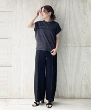 NHLJP20190 GIANNI LO GIUDICE(小さいサイズ)(メゾン ドゥ サンク) センタープレスストレートパンツ ベージュ