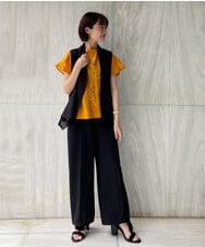 NHLJP20190 GIANNI LO GIUDICE(小さいサイズ)(メゾン ドゥ サンク) センタープレスストレートパンツ ベージュ