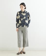 NHLJQ15250 GIANNI LO GIUDICE(小さいサイズ)(メゾン ドゥ サンク) ［日本製］起毛ストライプストレートパンツ グリーン