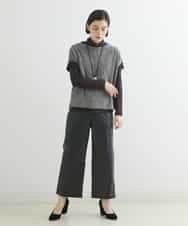 NHLJQ21270 GIANNI LO GIUDICE(小さいサイズ)(メゾン ドゥ サンク) エコレザーストレートパンツ ブラック