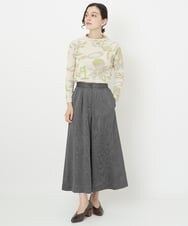 NHLJS02250 GIANNI LO GIUDICE(小さいサイズ)(メゾン ドゥ サンク) [セットアップ対応・日本製]ワイドクロップドパンツ グレー系チェック柄