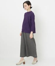 NHLJS02250 GIANNI LO GIUDICE(小さいサイズ)(メゾン ドゥ サンク) [セットアップ対応・日本製]ワイドクロップドパンツ グレー系チェック柄