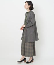 NHLJS02250 GIANNI LO GIUDICE(小さいサイズ)(メゾン ドゥ サンク) [セットアップ対応・日本製]ワイドクロップドパンツ グレー系チェック柄