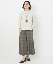 NHLJS02250 GIANNI LO GIUDICE(小さいサイズ)(メゾン ドゥ サンク) [セットアップ対応・日本製]ワイドクロップドパンツ グレー系チェック柄