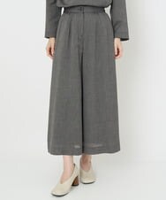 NHLJS02250 GIANNI LO GIUDICE(小さいサイズ)(メゾン ドゥ サンク) [セットアップ対応・日本製]ワイドクロップドパンツ グレー系チェック柄