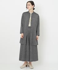 NHLJS02250 GIANNI LO GIUDICE(小さいサイズ)(メゾン ドゥ サンク) [セットアップ対応・日本製]ワイドクロップドパンツ グレー系チェック柄