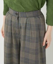 NHLJS02250 GIANNI LO GIUDICE(小さいサイズ)(メゾン ドゥ サンク) [セットアップ対応・日本製]ワイドクロップドパンツ グレー系チェック柄
