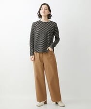 NHLJS22210 GIANNI LO GIUDICE(小さいサイズ)(メゾン ドゥ サンク) コットンスラブツイルパンツ キャメル