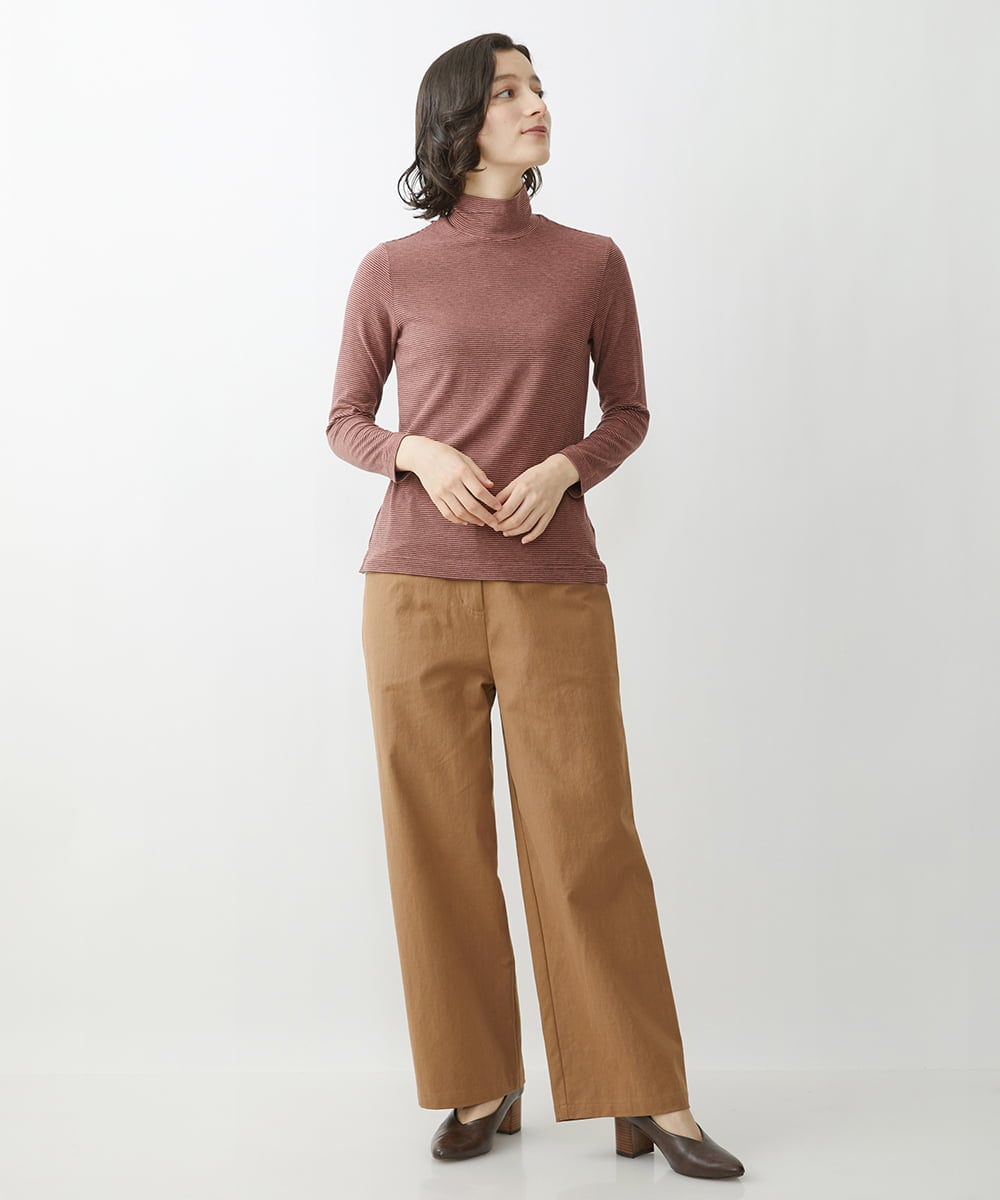 NHLJS22210 GIANNI LO GIUDICE(小さいサイズ)(メゾン ドゥ サンク) コットンスラブツイルパンツ キャメル