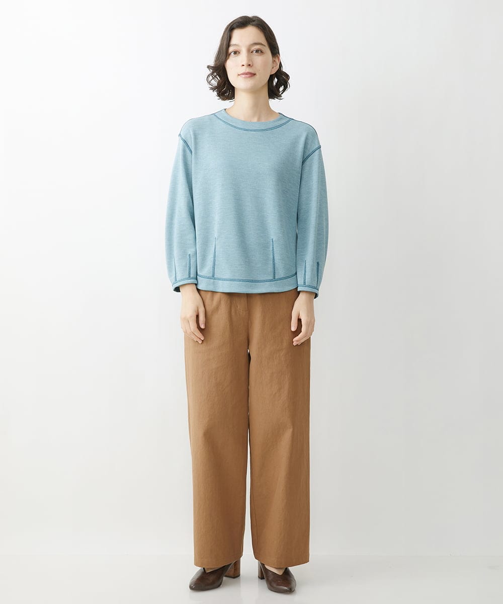 NHLJS22210 GIANNI LO GIUDICE(小さいサイズ)(メゾン ドゥ サンク) コットンスラブツイルパンツ キャメル