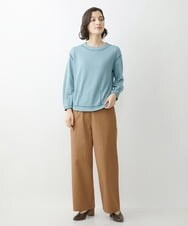 NHLJS22210 GIANNI LO GIUDICE(小さいサイズ)(メゾン ドゥ サンク) コットンスラブツイルパンツ キャメル