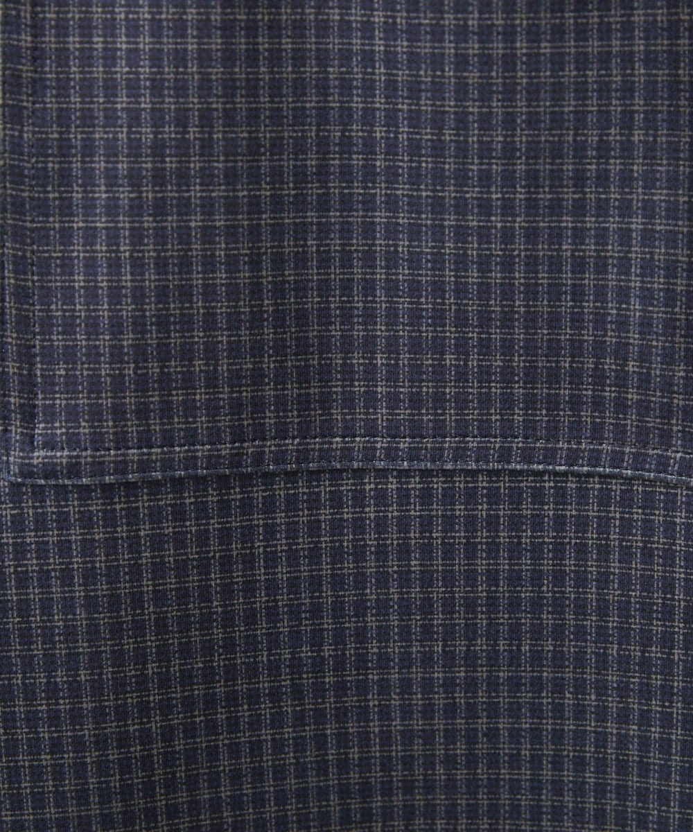 NHLJS30230 GIANNI LO GIUDICE(小さいサイズ)(メゾン ドゥ サンク) [リバーシブル]ダンボールチェック柄ガウチョパンツ ネイビー