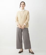 NHLJS30230 GIANNI LO GIUDICE(小さいサイズ)(メゾン ドゥ サンク) [リバーシブル]ダンボールチェック柄ガウチョパンツ ネイビー