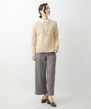 NHLJS30230 GIANNI LO GIUDICE(小さいサイズ)(メゾン ドゥ サンク) [リバーシブル]ダンボールチェック柄ガウチョパンツ ネイビー