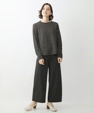 NHLJS30230 GIANNI LO GIUDICE(小さいサイズ)(メゾン ドゥ サンク) [リバーシブル]ダンボールチェック柄ガウチョパンツ ネイビー