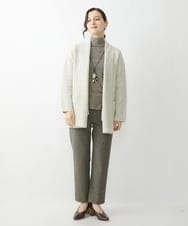 NHLJS31230 GIANNI LO GIUDICE(小さいサイズ)(メゾン ドゥ サンク) [日本製]コットンポンチツィードプリントストレッチパンツ ブラウン系