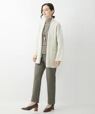 NHLJS31230 GIANNI LO GIUDICE(小さいサイズ)(メゾン ドゥ サンク) [日本製]コットンポンチツィードプリントストレッチパンツ ブラウン系