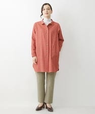 NHLJS31230 GIANNI LO GIUDICE(小さいサイズ)(メゾン ドゥ サンク) [日本製]コットンポンチツィードプリントストレッチパンツ ブラウン系