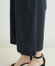 NHLJT25230 GIANNI LO GIUDICE(小さいサイズ)(メゾン ドゥ サンク) [セットアップ対応]スラブコットンドット刺繍パンツ ブラック（墨黒）
