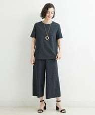 NHLJT25230 GIANNI LO GIUDICE(小さいサイズ)(メゾン ドゥ サンク) [セットアップ対応]スラブコットンドット刺繍パンツ ブラック（墨黒）