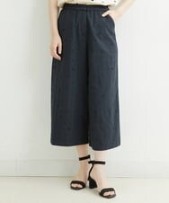 NHLJT25230 GIANNI LO GIUDICE(小さいサイズ)(メゾン ドゥ サンク) [セットアップ対応]スラブコットンドット刺繍パンツ ブラック（墨黒）