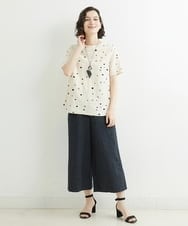 NHLJT25230 GIANNI LO GIUDICE(小さいサイズ)(メゾン ドゥ サンク) [セットアップ対応]スラブコットンドット刺繍パンツ ブラック（墨黒）