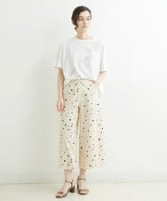 NHLJT25230 GIANNI LO GIUDICE(小さいサイズ)(メゾン ドゥ サンク) [セットアップ対応]スラブコットンドット刺繍パンツ ブラック（墨黒）