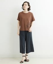 NHLJT25230 GIANNI LO GIUDICE(小さいサイズ)(メゾン ドゥ サンク) [セットアップ対応]スラブコットンドット刺繍パンツ ブラック（墨黒）