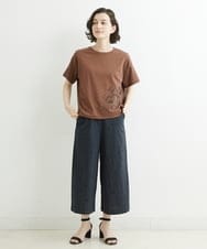 NHLJT25230 GIANNI LO GIUDICE(小さいサイズ)(メゾン ドゥ サンク) [セットアップ対応]スラブコットンドット刺繍パンツ ブラック（墨黒）