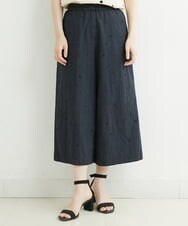 NHLJT25230 GIANNI LO GIUDICE(小さいサイズ)(メゾン ドゥ サンク) [セットアップ対応]スラブコットンドット刺繍パンツ ブラック（墨黒）