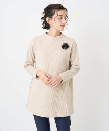 NHPAE20360 GIANNI LO GIUDICE(小さいサイズ) コットンスラブインレーチュニックカットソー