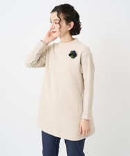 NHPAE20360 GIANNI LO GIUDICE(小さいサイズ)(メゾン ドゥ サンク) コットンスラブインレーチュニックカットソー ベージュ