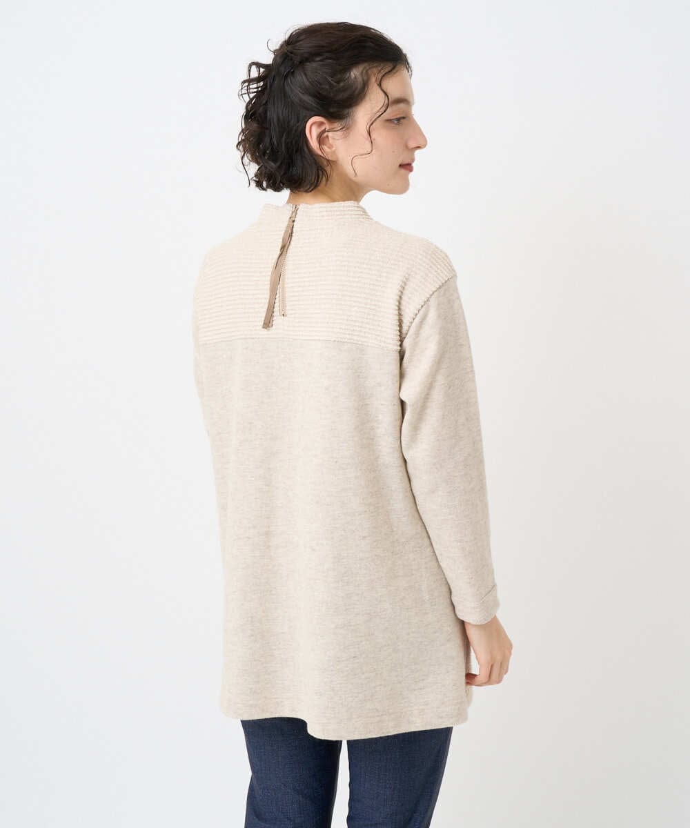 NHPAE20360 GIANNI LO GIUDICE(小さいサイズ)(メゾン ドゥ サンク) コットンスラブインレーチュニックカットソー ベージュ