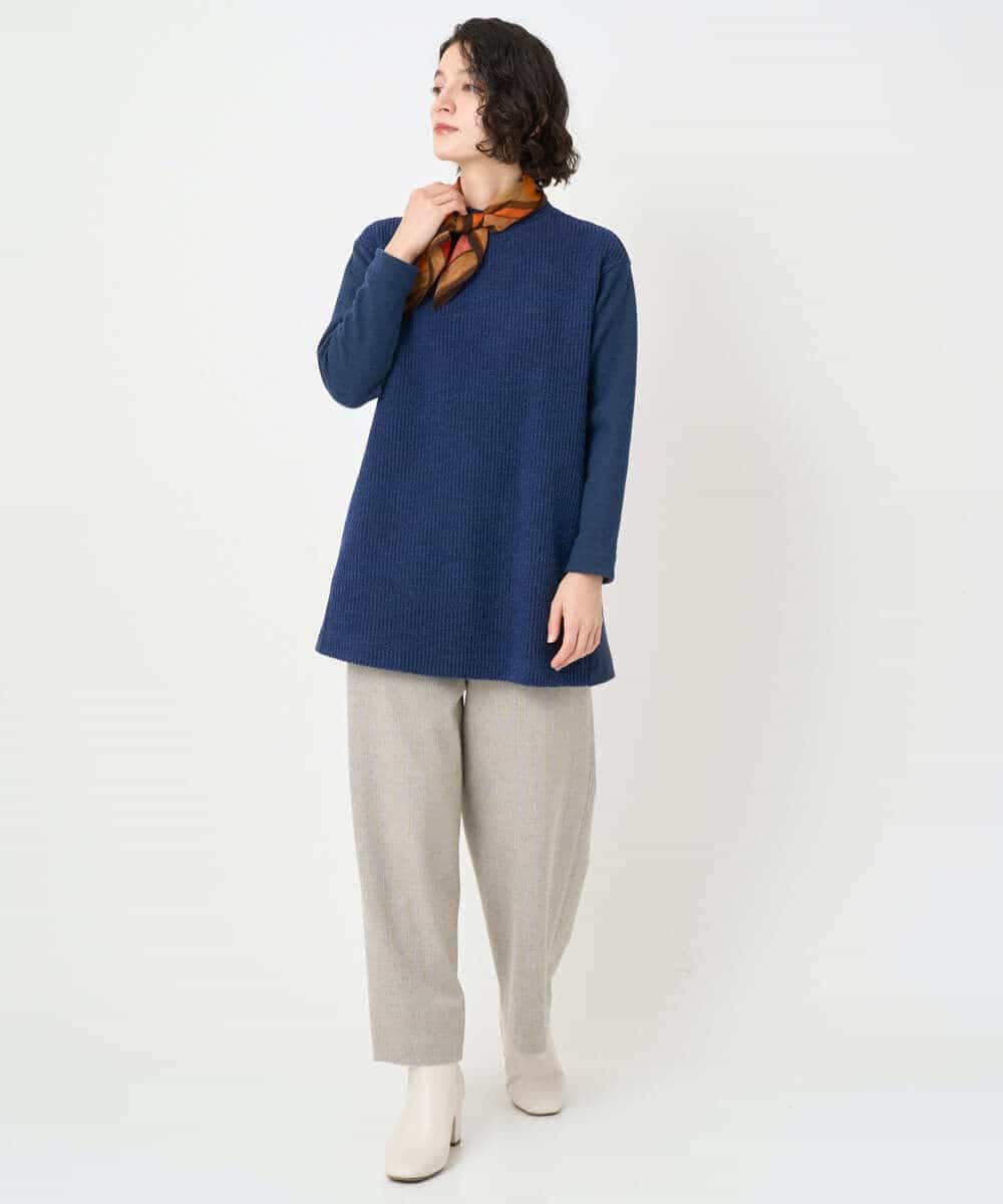NHPAE20360 GIANNI LO GIUDICE(小さいサイズ)(メゾン ドゥ サンク) コットンスラブインレーチュニックカットソー ベージュ