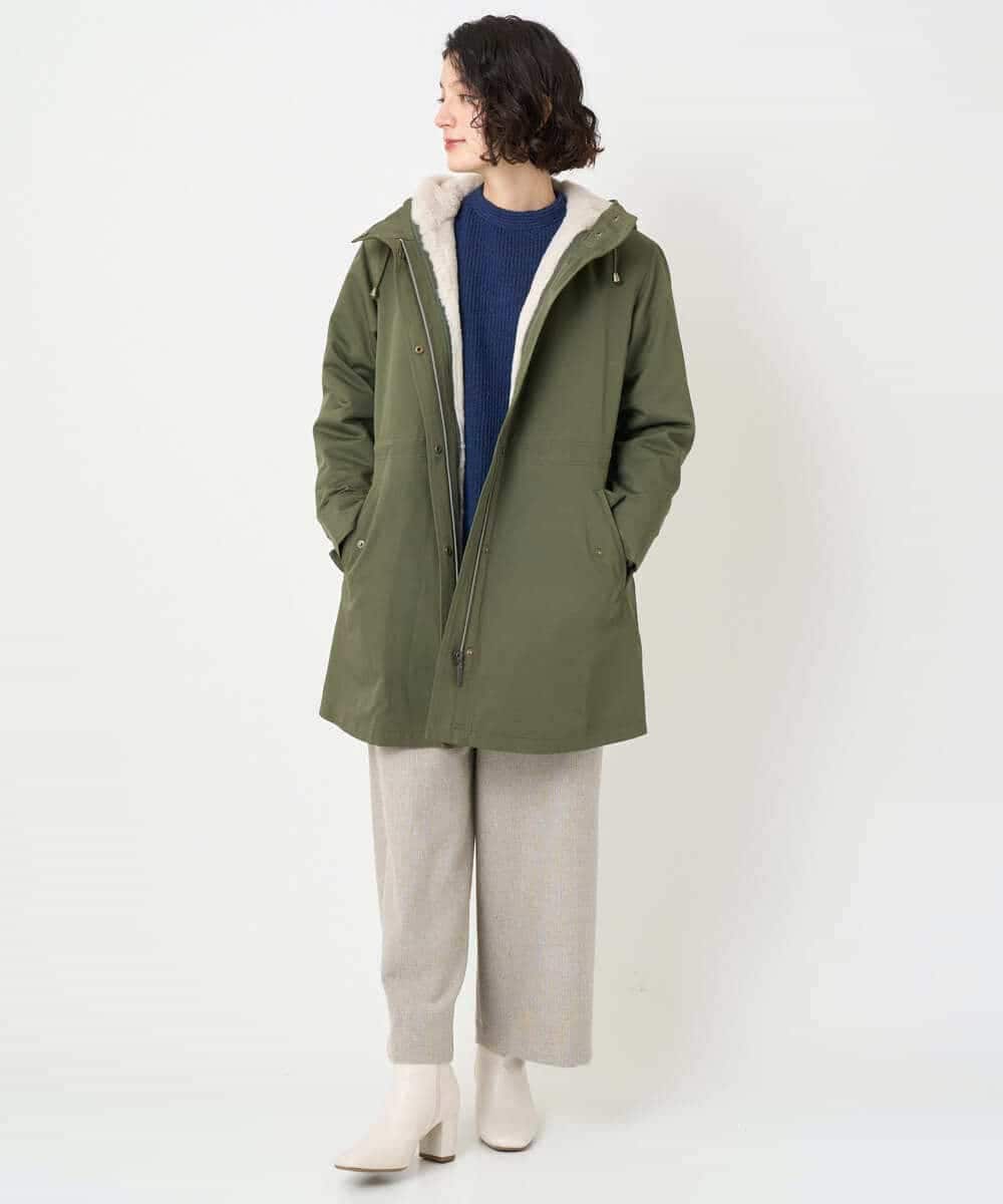 NHPAE20360 GIANNI LO GIUDICE(小さいサイズ)(メゾン ドゥ サンク) コットンスラブインレーチュニックカットソー ベージュ