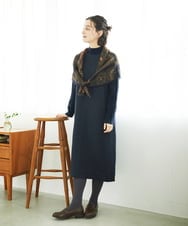 NHPAF12360 GIANNI LO GIUDICE(小さいサイズ)(メゾン ドゥ サンク) ＭＥＥＴ×ダンボールニットワンピース カーキ